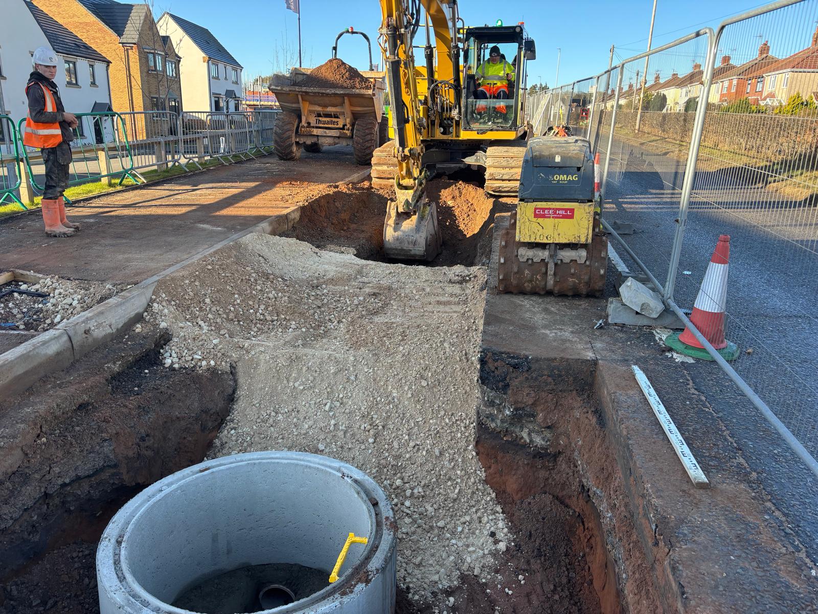 Highway drainage installation